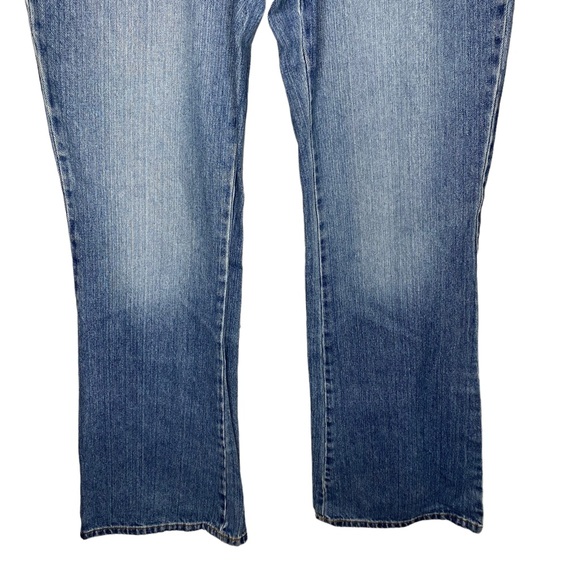 Vintage American Eagle Blue Denim Flare Hipster Y2K 5 Pocket Jeans 12 Long - Picture 3 of 9